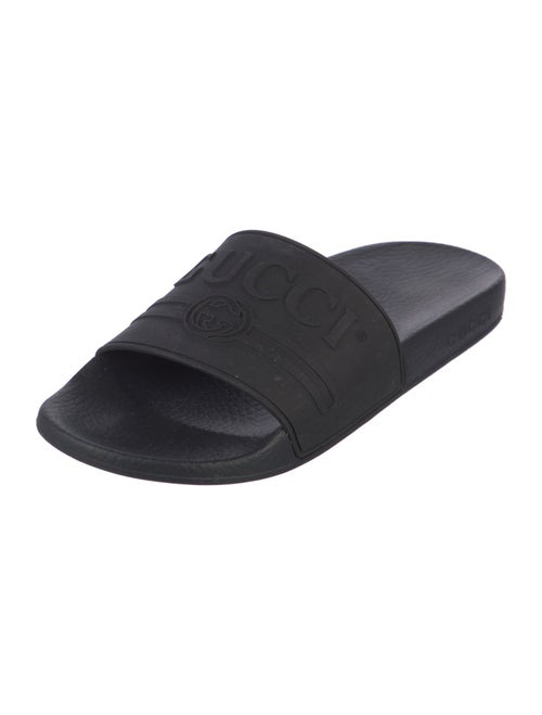 Gucci Interlocking G Logo Rubber Slides
