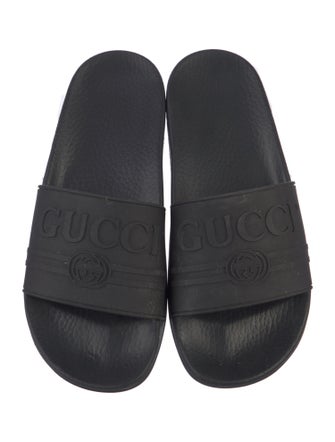 Gucci Interlocking G Logo Rubber Slides