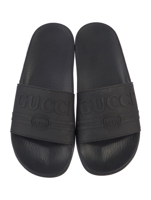Gucci Interlocking G Logo Rubber Slides