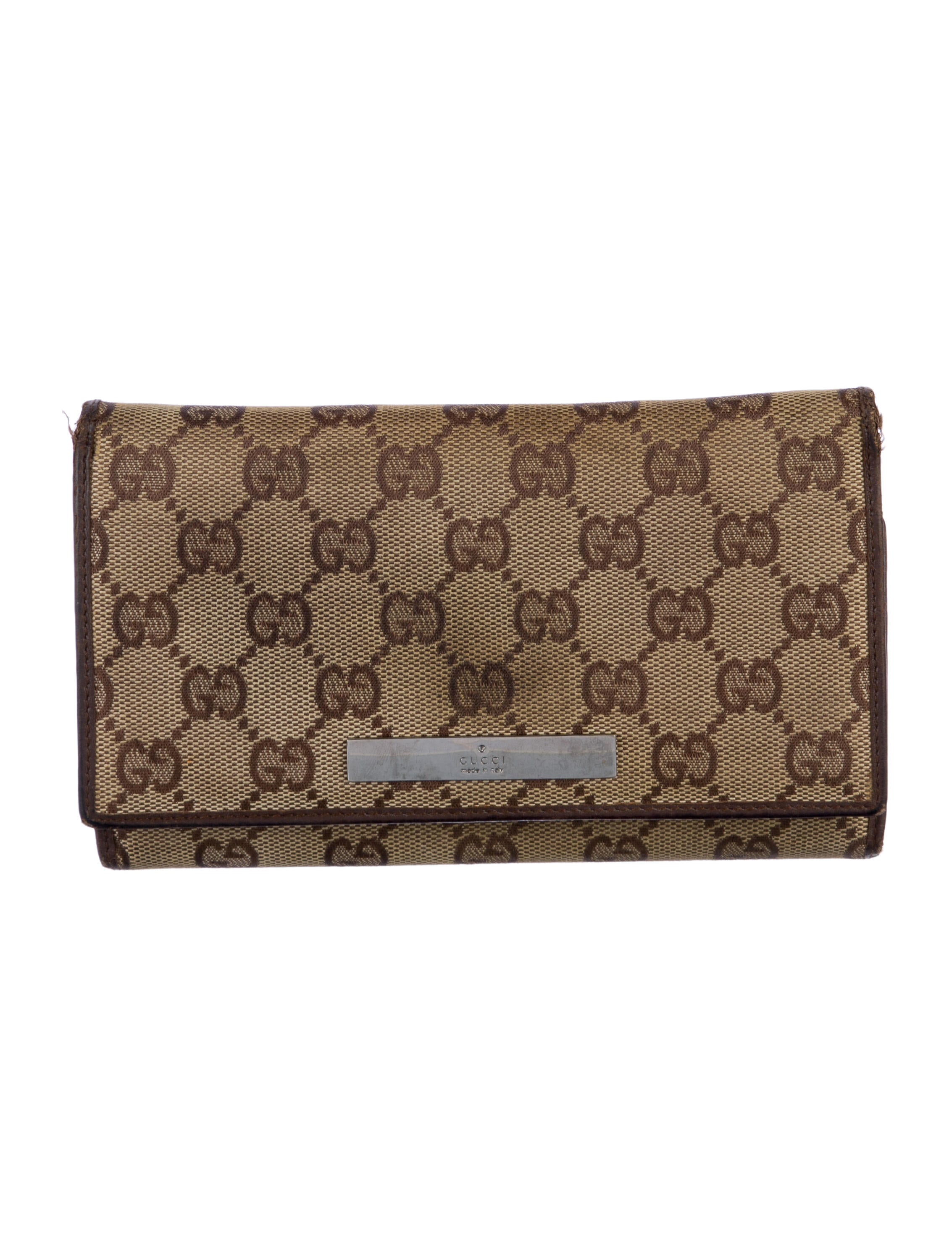 Gucci Vintage GG Canvas Trifold Wallet