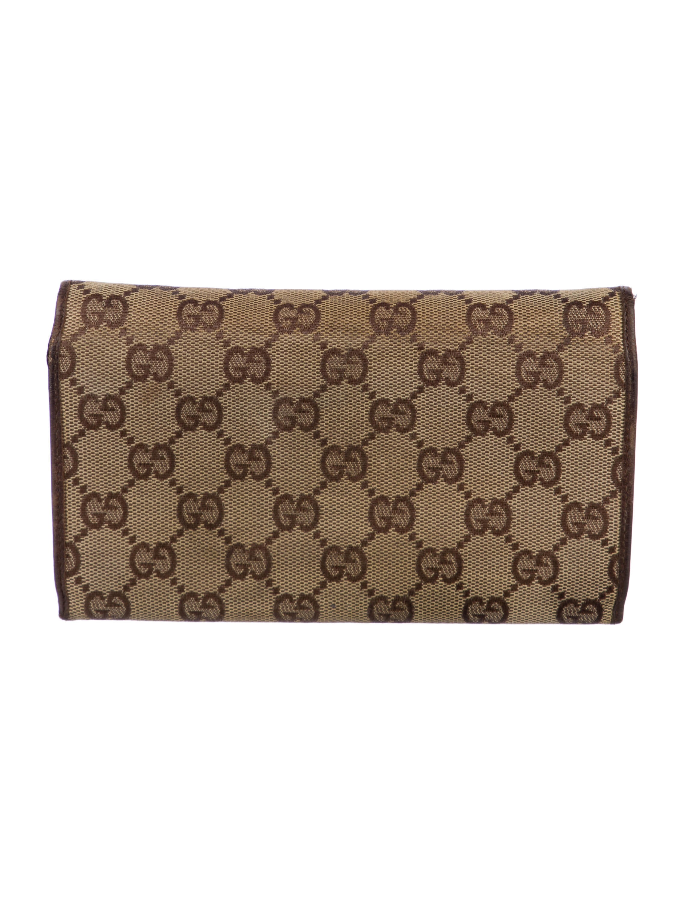 Gucci Vintage GG Canvas Trifold Wallet