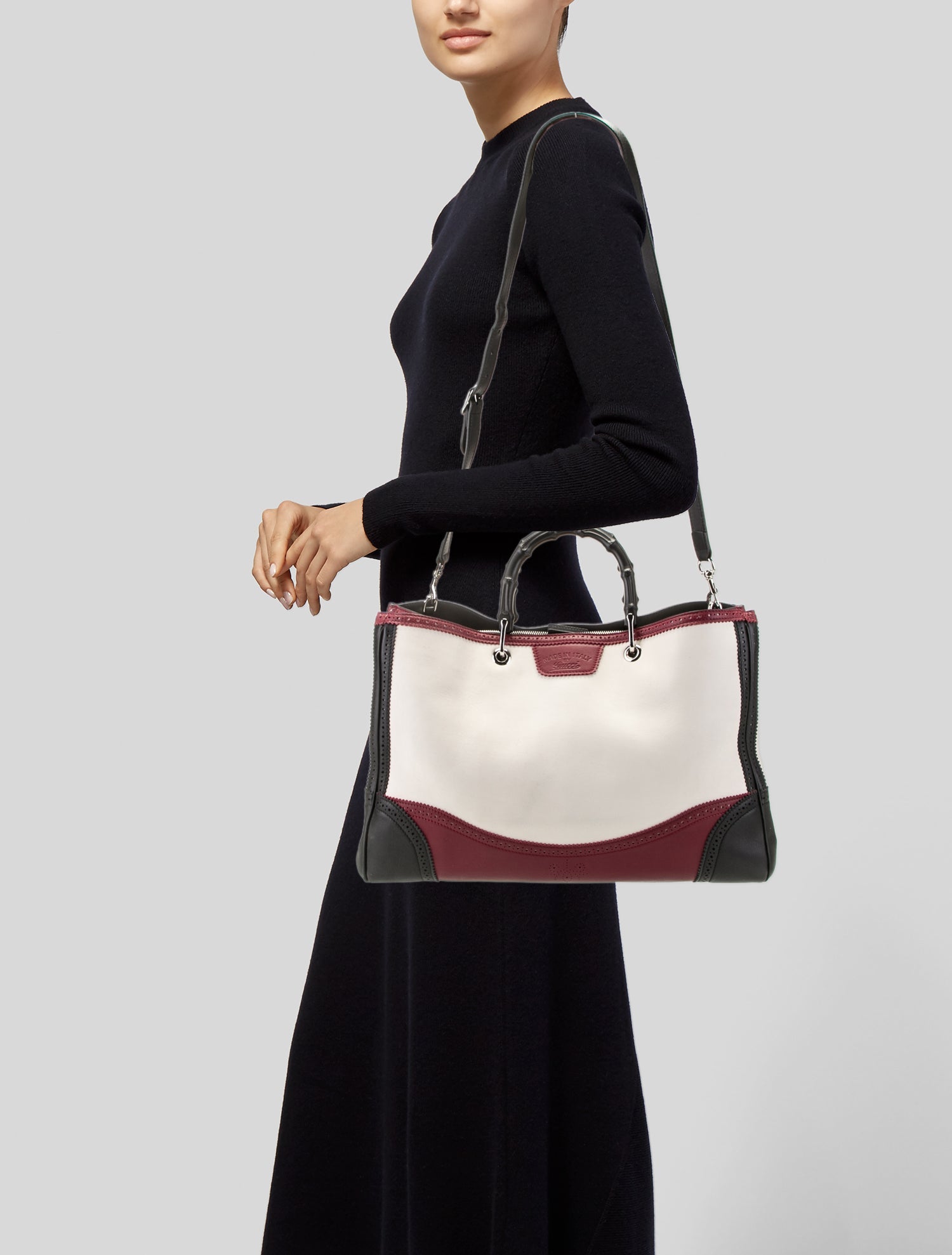Gucci Bamboo Bamboo Top Handle Bag Large