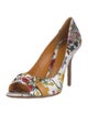 Gucci Flora Print Satin Pumps
