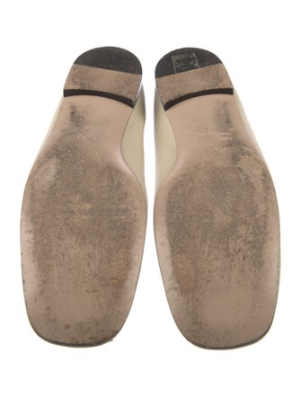 Gucci Leather Crystal Embellishments Ballet Flats