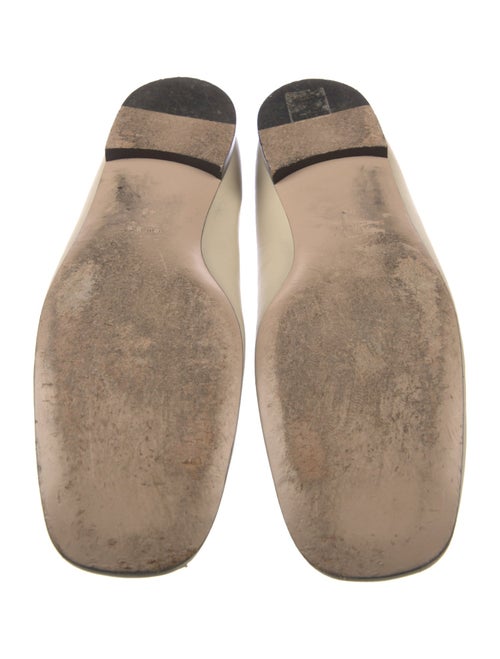Gucci Leather Crystal Embellishments Ballet Flats
