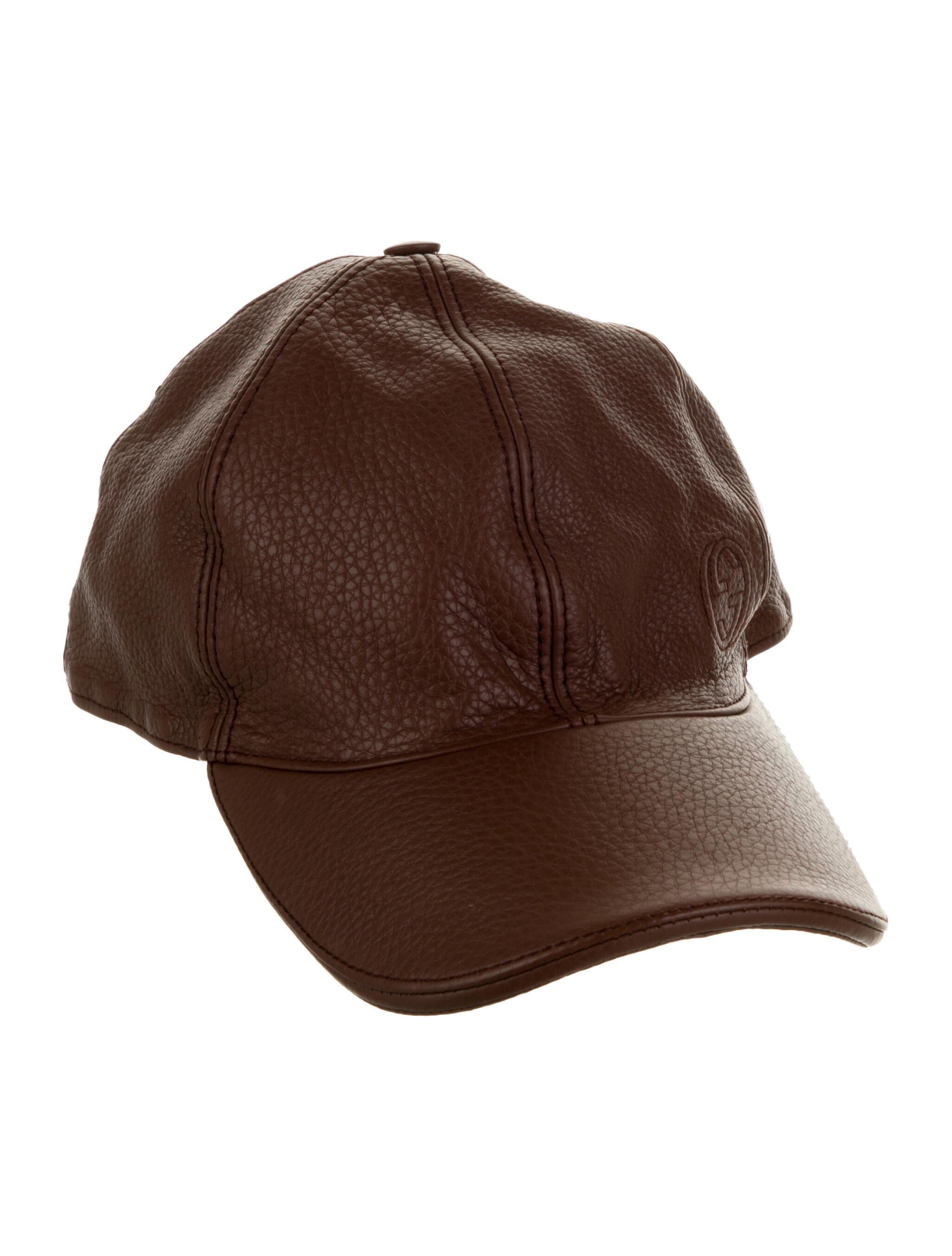 Gucci Interlocking G Leather Baseball Cap