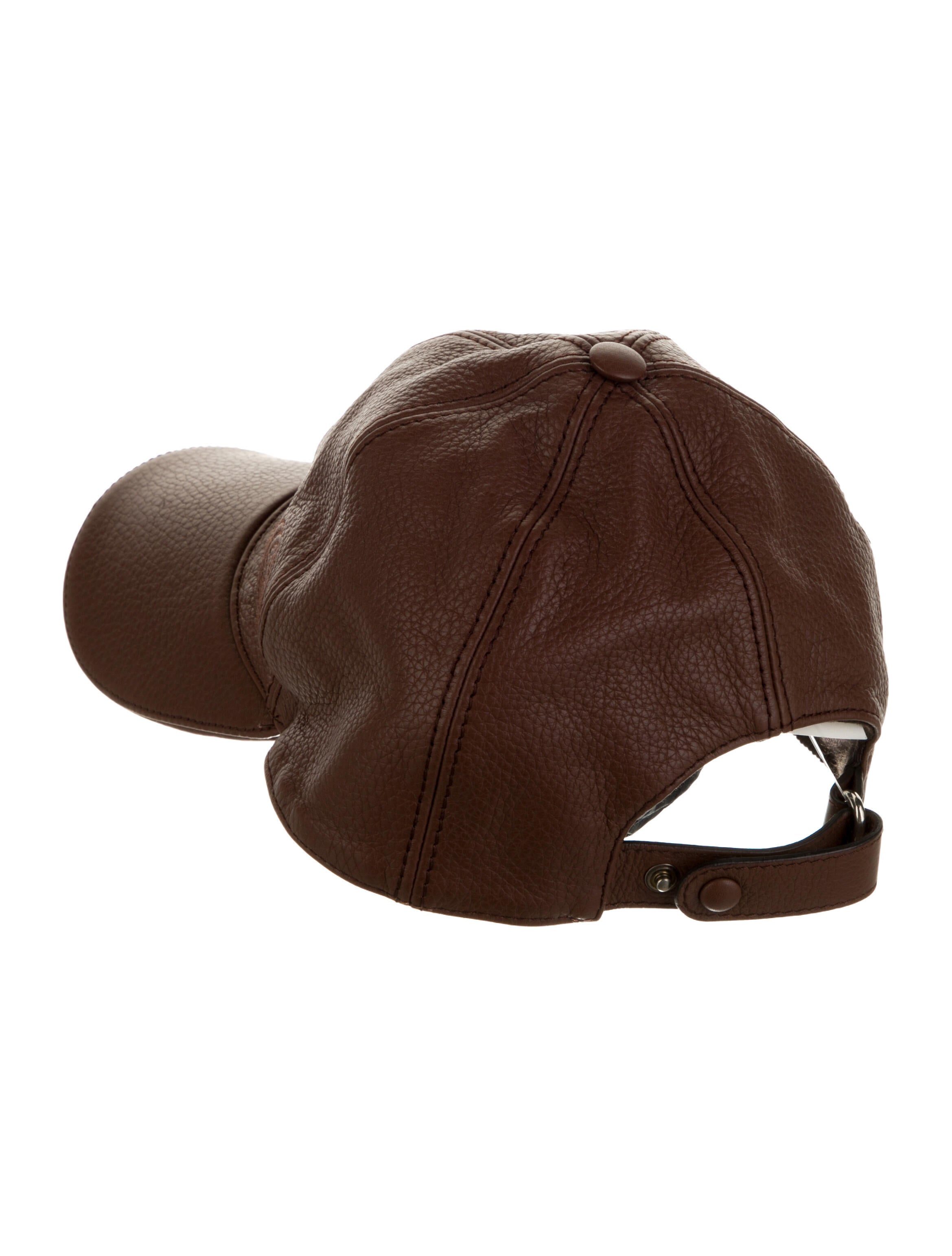 Gucci Interlocking G Leather Baseball Cap