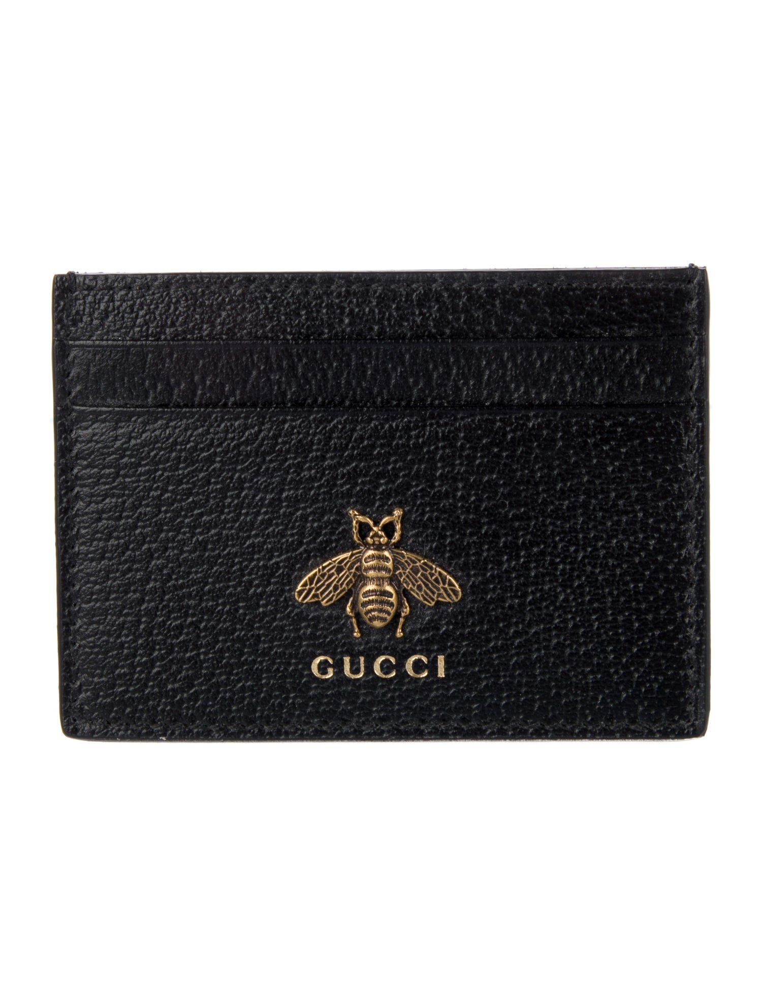 Gucci Bee Accent Leather Card Holder w/ Tags