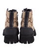 Gucci Monogram Pattern Canvas Combat Boots