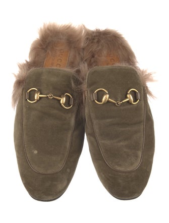 Gucci Horsebit Accent Leather Mules