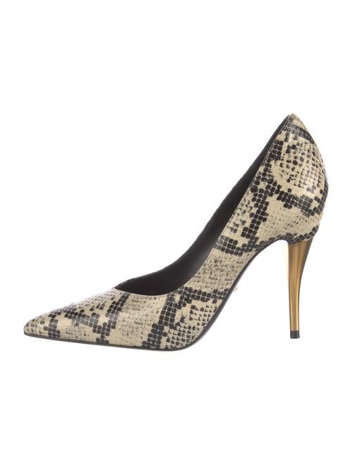 Gucci Embossed Leather Animal Print Pumps