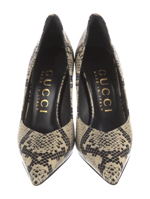 Gucci Embossed Leather Animal Print Pumps
