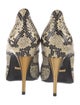 Gucci Embossed Leather Animal Print Pumps