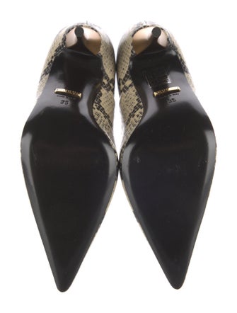 Gucci Embossed Leather Animal Print Pumps