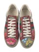 Gucci Flora Print Leather Trim Embellishment Sneakers
