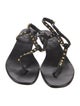 Gucci Leather Studded Accents T-Strap Sandals