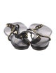 Gucci Leather Studded Accents T-Strap Sandals