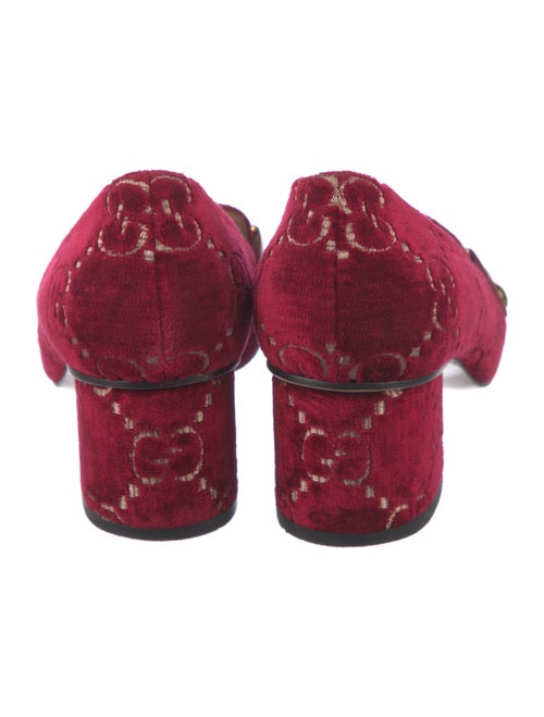 Gucci Sylvie Web Accent Velvet Pumps