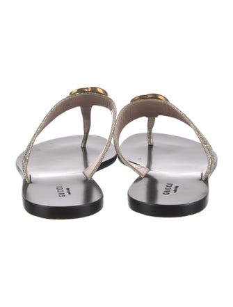 Gucci Double G Logo T-Strap Sandals