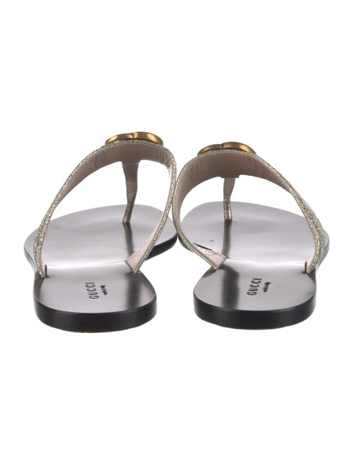 Gucci Double G Logo T-Strap Sandals
