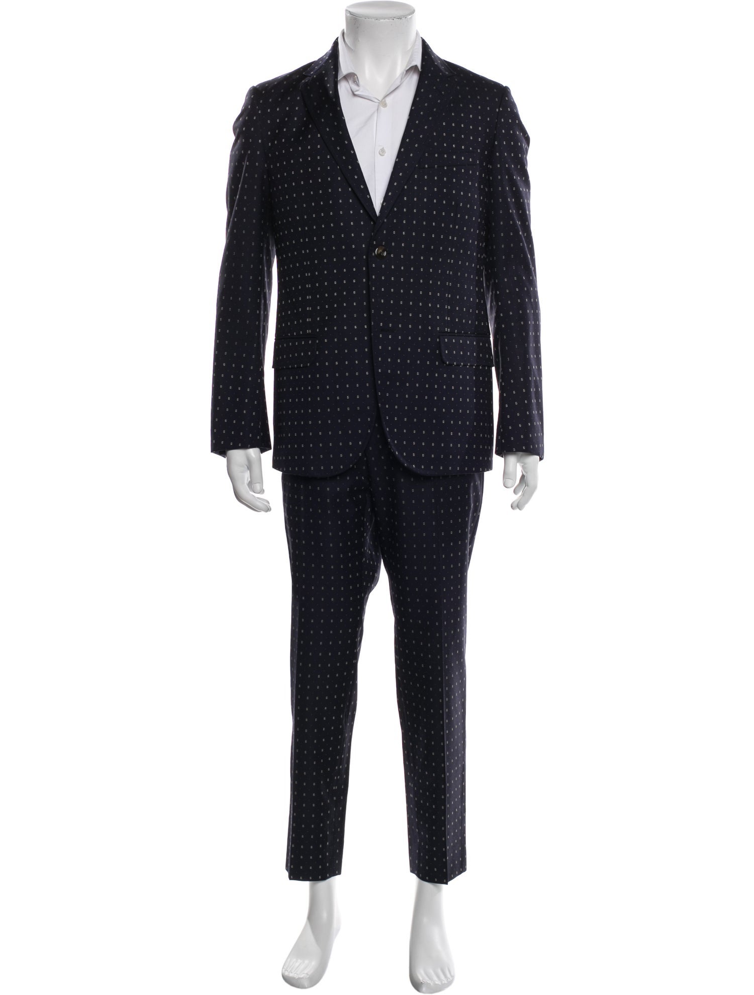 Gucci Wool Printed Two-Piece Suit