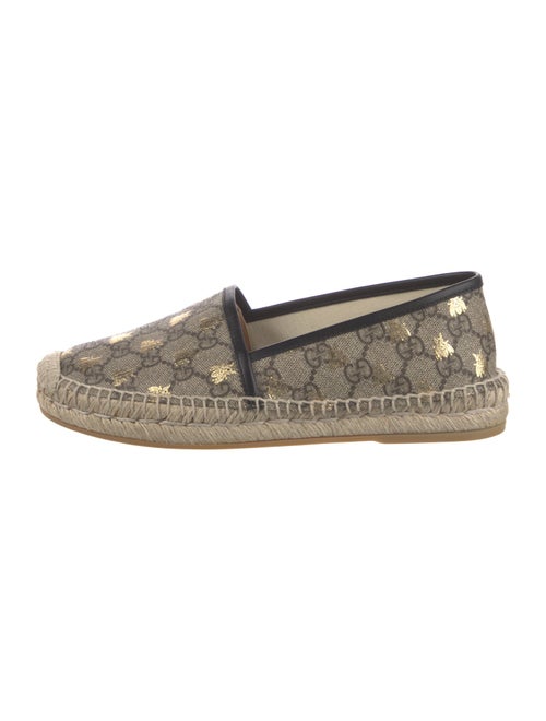 Gucci Printed Leather Trim Embellishment Espadrilles