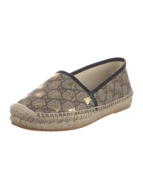 Gucci Printed Leather Trim Embellishment Espadrilles