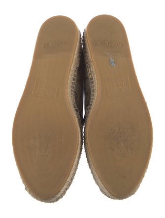 Gucci Printed Leather Trim Embellishment Espadrilles