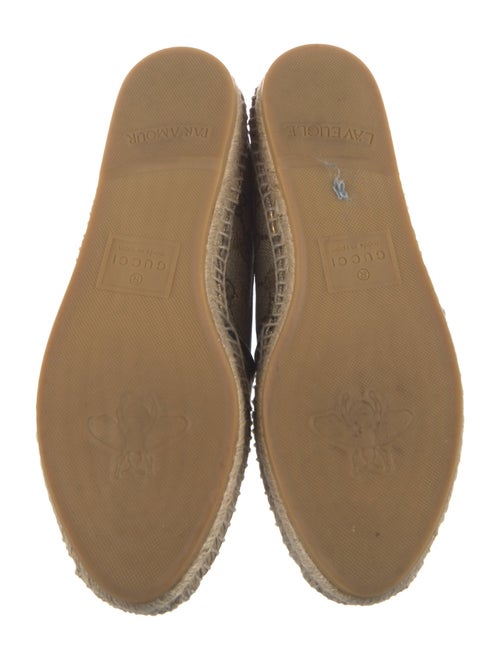 Gucci Printed Leather Trim Embellishment Espadrilles