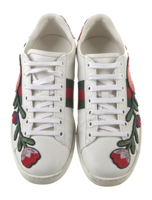 Gucci Web Accent Leather Sneakers