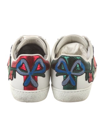 Gucci Web Accent Leather Sneakers