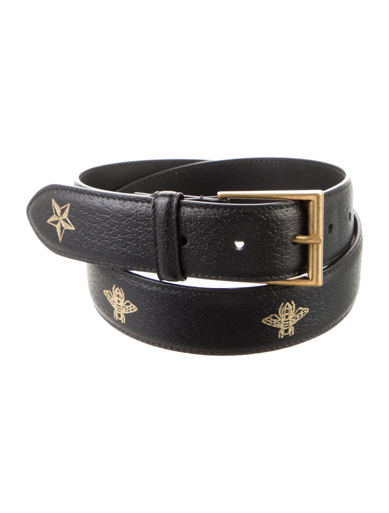 Gucci Bee Accent Leather Waist Belt