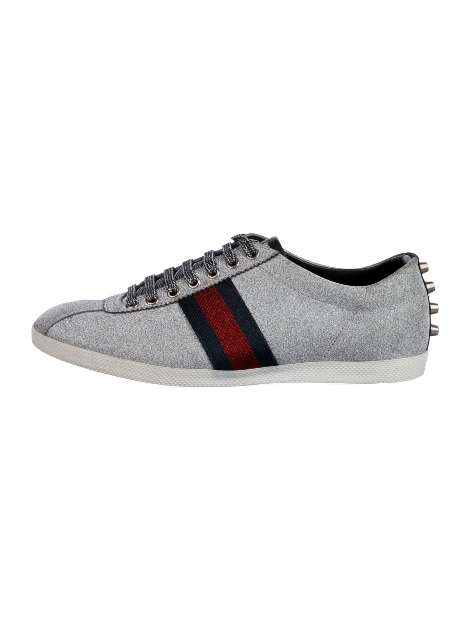Gucci Sylvie Web Accent Glitter Sneakers