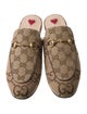 Gucci 1955 Horsebit Accent Canvas Mules
