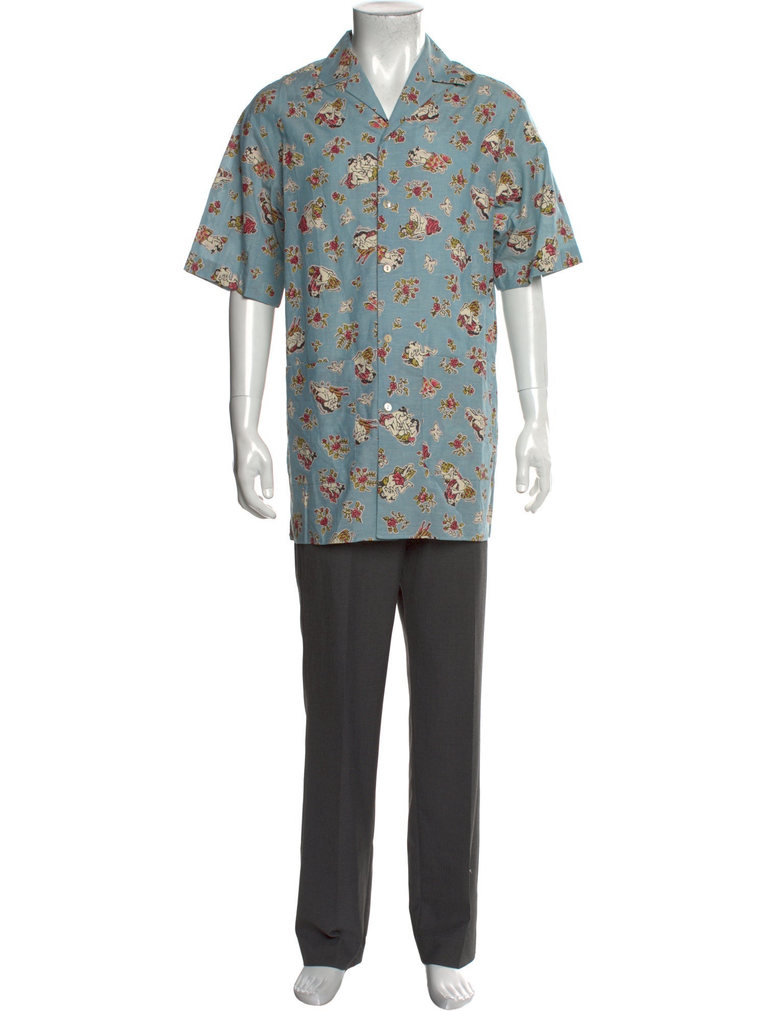 Gucci Floral Print Long Sleeve Shirt