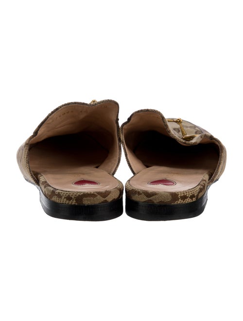 Gucci GG Canvas Leather Mules