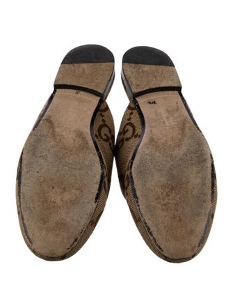 Gucci GG Canvas Leather Mules