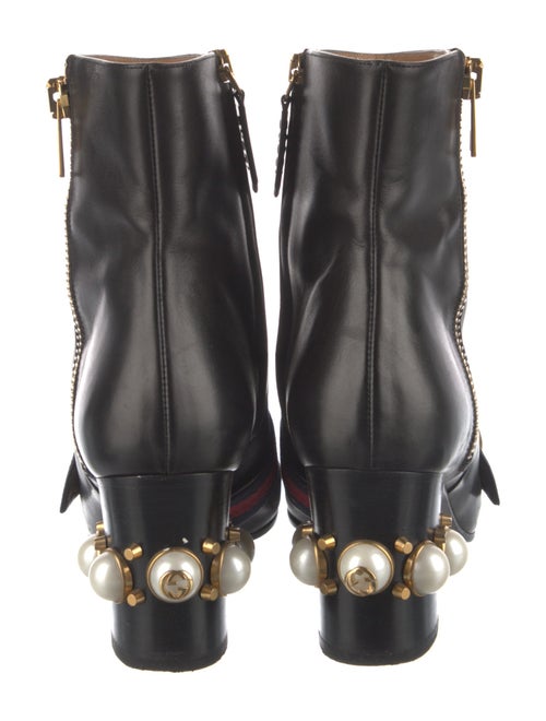 Gucci Web Accent Leather Boots