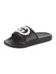 Gucci Interlocking G Logo Leather Slides
