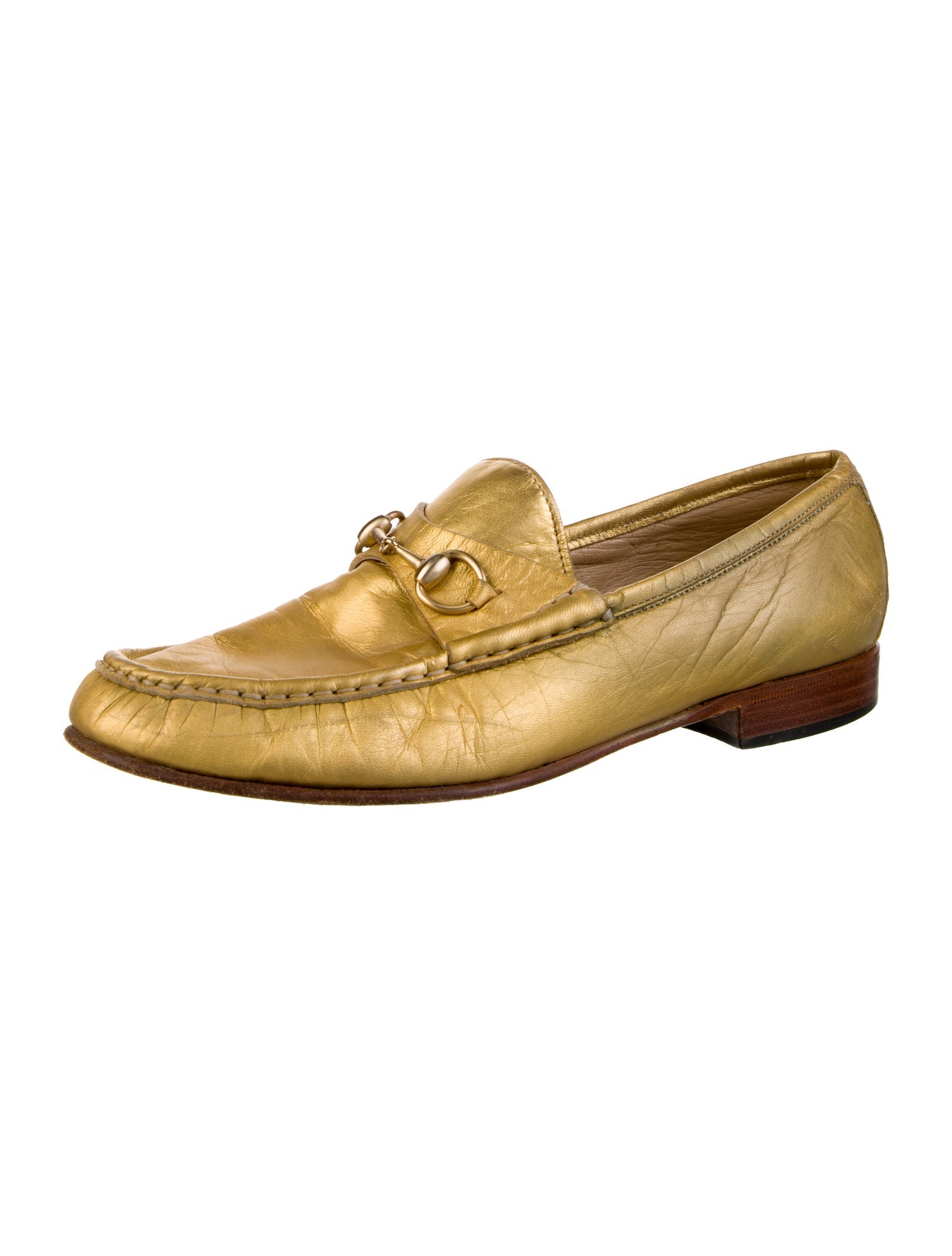 Gucci Horsebit Accent Leather Loafers