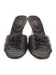 Gucci Double G Logo Leather Slides