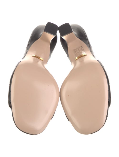 Gucci Double G Logo Leather Slides