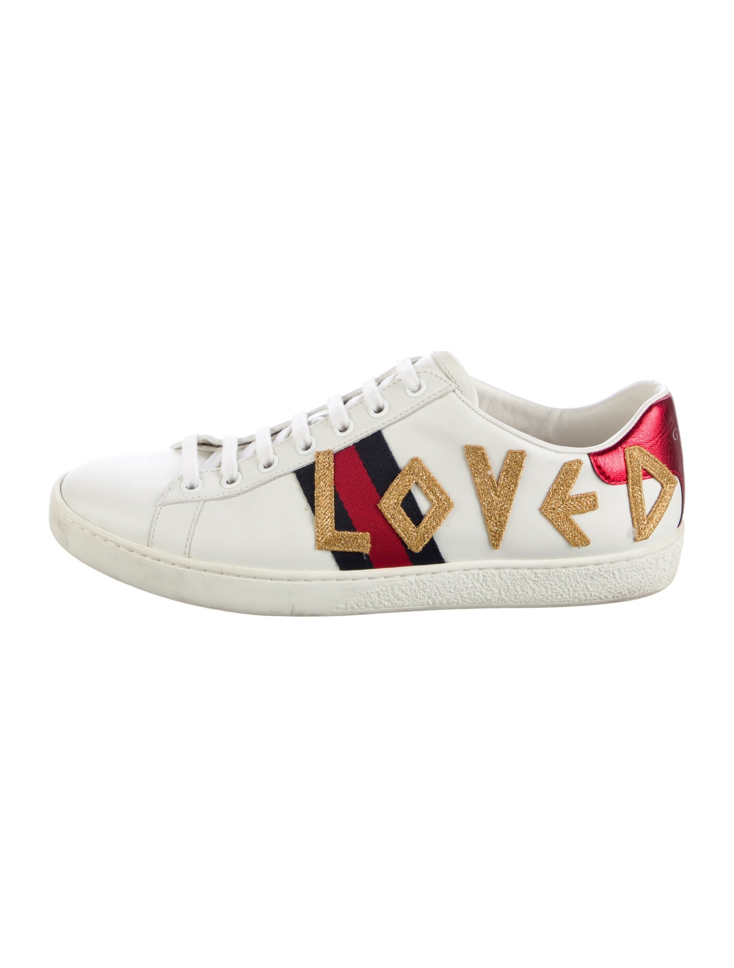Gucci Leather Printed Sneakers