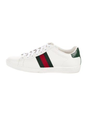 Gucci Web Accent Leather Sneakers