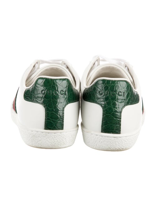 Gucci Web Accent Leather Sneakers