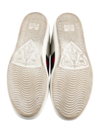 Gucci Web Accent Leather Sneakers