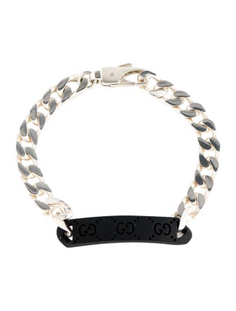 Gucci Rubber CC Chain Bracelet