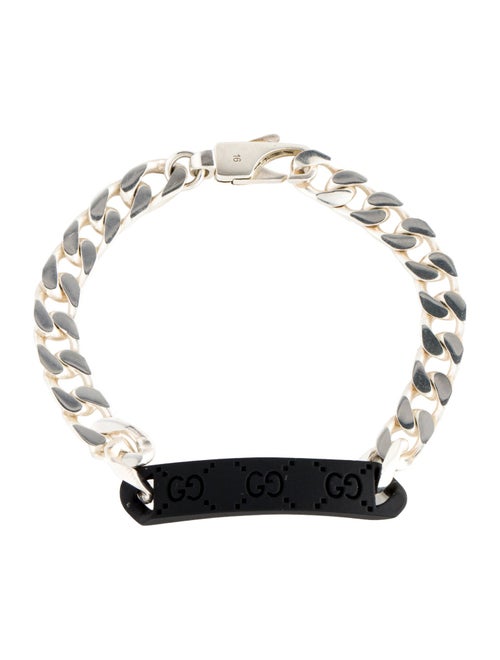 Gucci Rubber CC Chain Bracelet