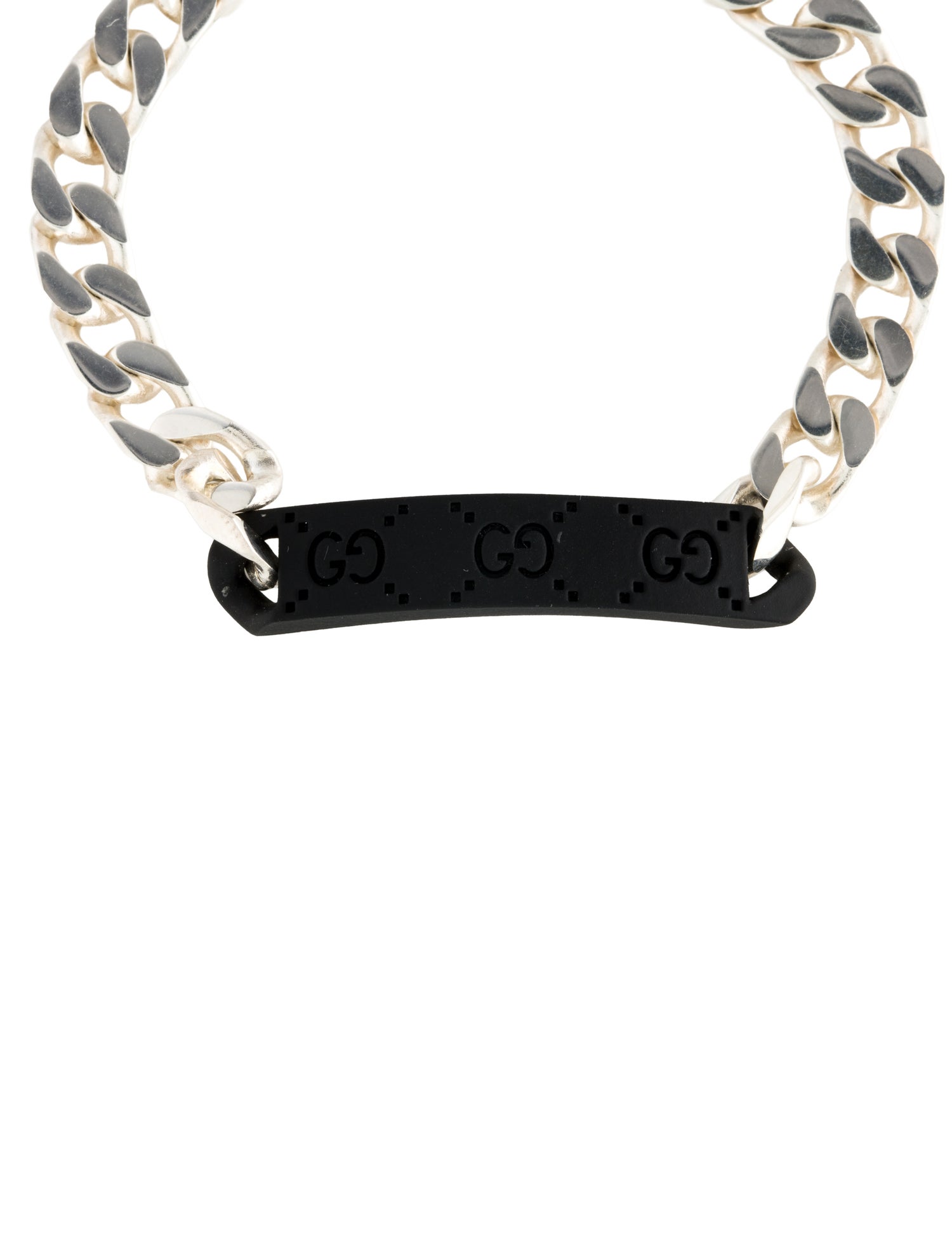 Gucci Rubber CC Chain Bracelet