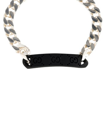 Gucci Rubber CC Chain Bracelet
